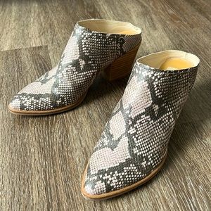 Dolce Vita Snakeskin Mules